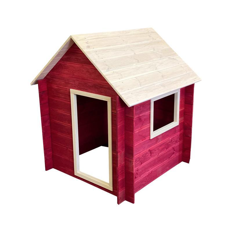Dřevěný zahradní domek pro děti - červený
